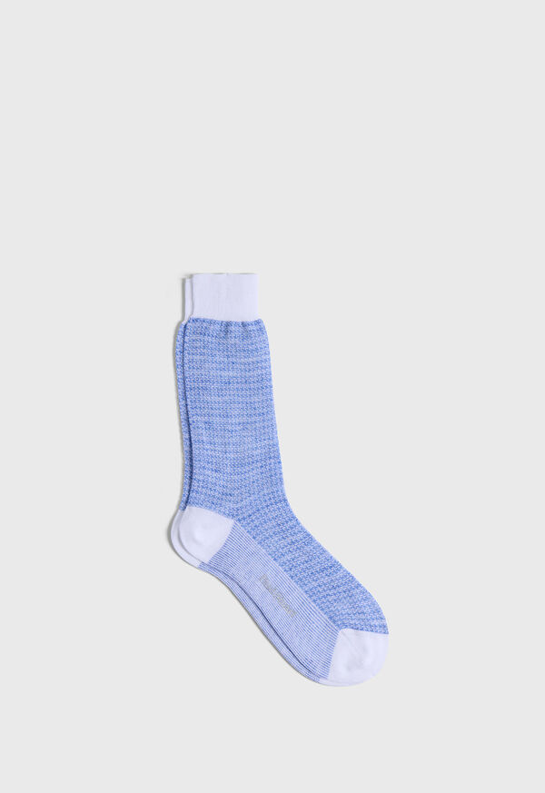 Paul Stuart Cotton & Linen Houndstooth Sock, image 1