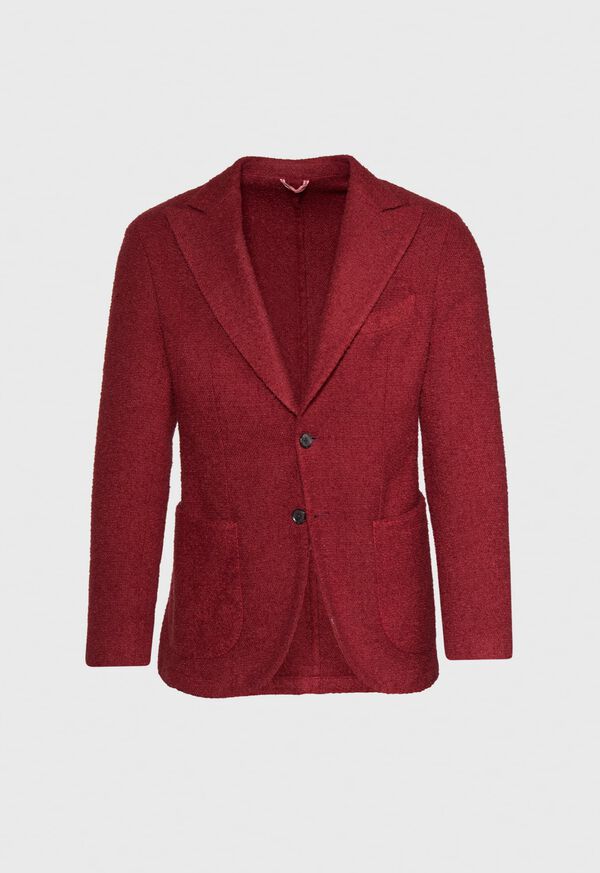 Paul Stuart Solid Crimson Fuzzy Soft Jacket, image 1