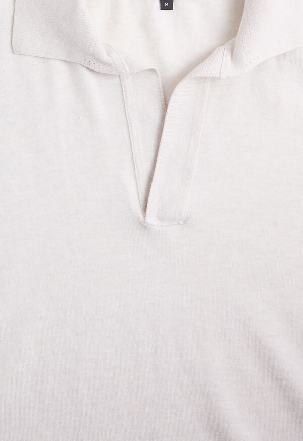 Paul Stuart Cotton Knit Johnny Collar Short Sleeve Shirt, image 7