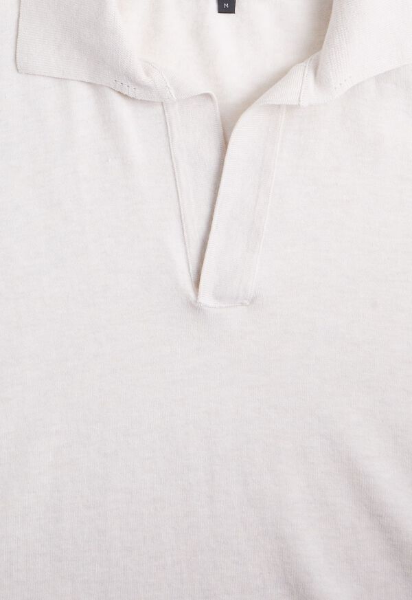 Paul Stuart Cotton Knit Johnny Collar Short Sleeve Shirt, image 3