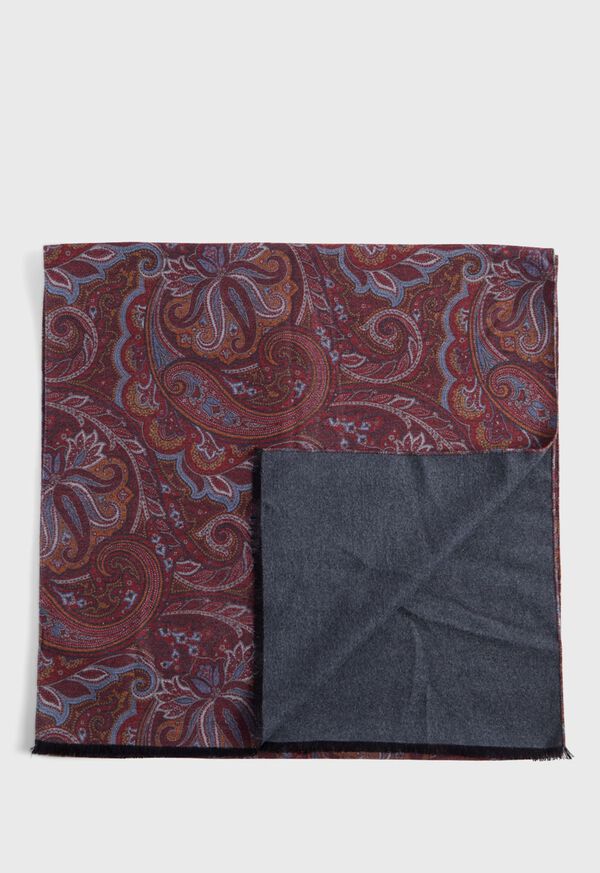 Paul Stuart Brushed Silk Paisley Scarf, image 1