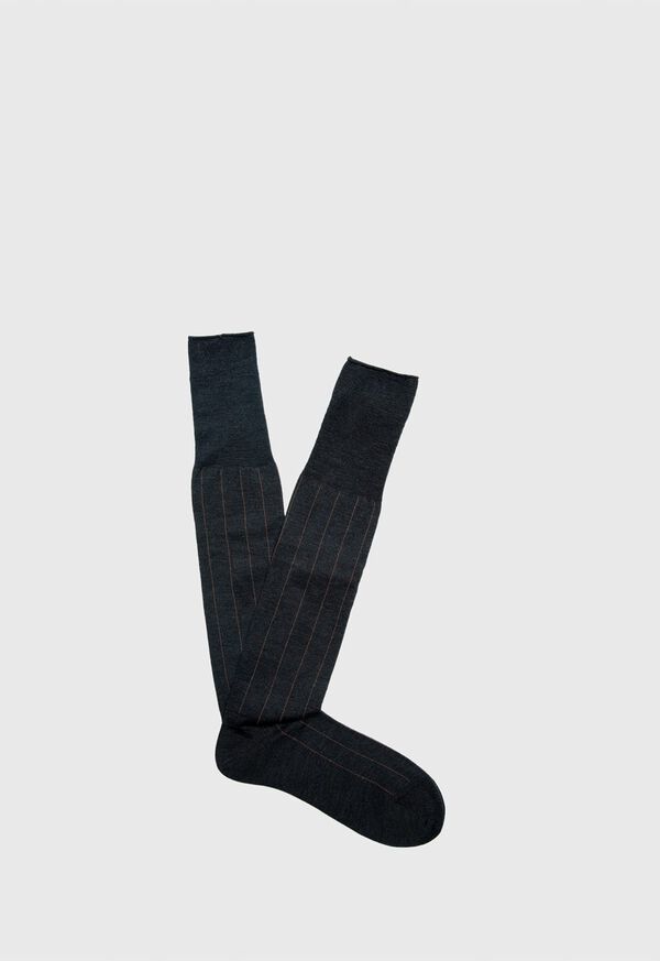 Paul Stuart Thin Vertical Stripe Socks, image 1