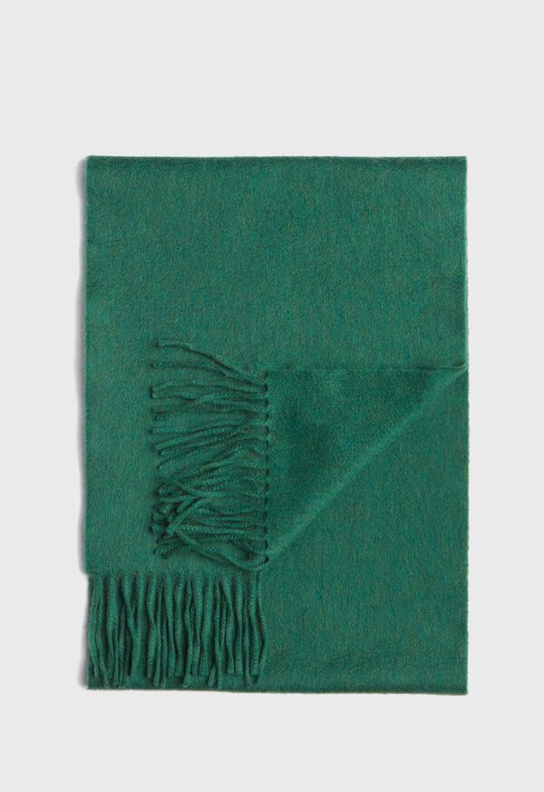 Paul Stuart Cashmere Solid Color Scarf with Embroidered Logo, image 10