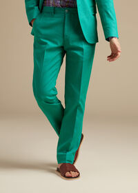 Paul Stuart Cotton Denim Plain Front Pant, thumbnail 2