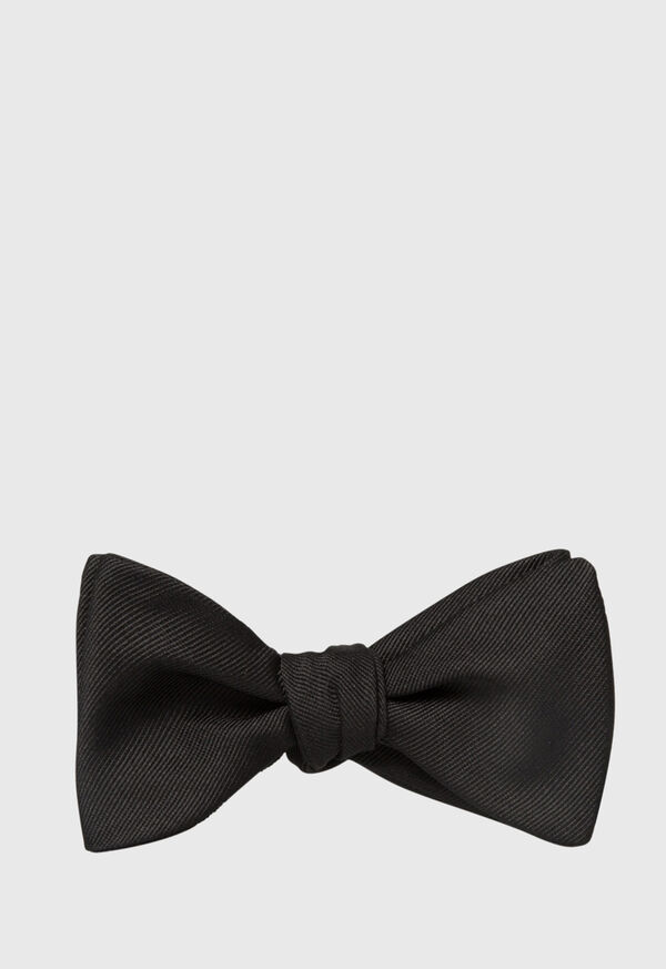 Paul Stuart Black Grosgrain Bow Tie, image 1