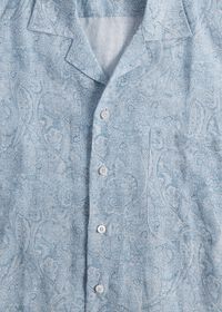 Paul Stuart Linen Paisley Print Camp Shirt, thumbnail 3