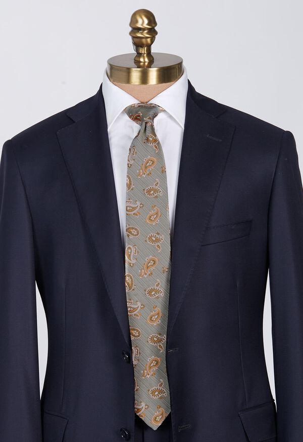 Paul Stuart Woven Silk Summer Paisley Tie, image 2