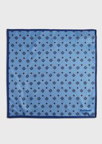 Paul Stuart Silk Medallion Print Pocket Square, thumbnail 2