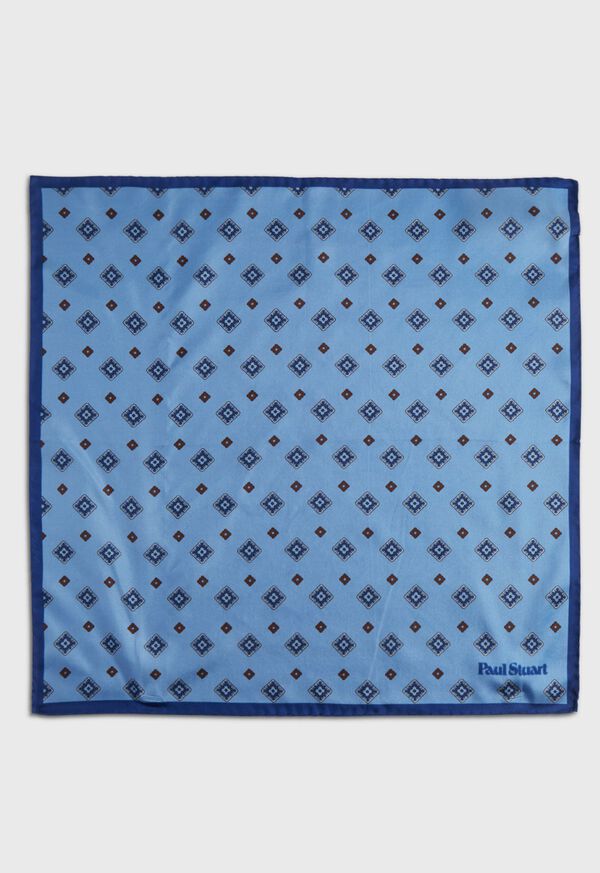 Paul Stuart Silk Medallion Print Pocket Square, image 2