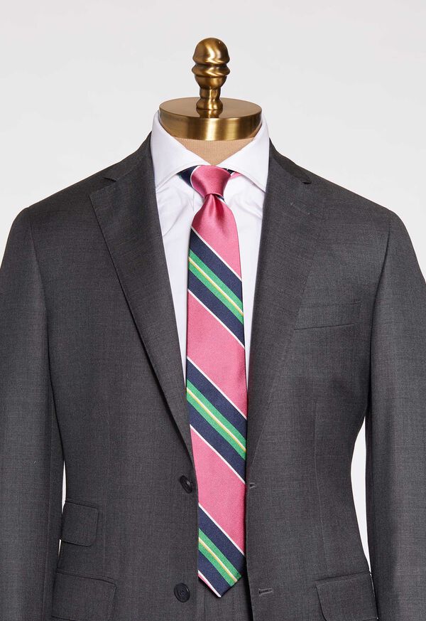 Paul Stuart Stripe Silk Skinny Tie, image 2