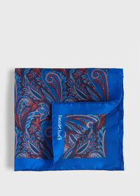 Paul Stuart Printed Silk Paisley Pocket Square, thumbnail 1