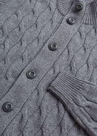 Paul Stuart Wool and Cashmere Cable Knit Cardigan, thumbnail 3