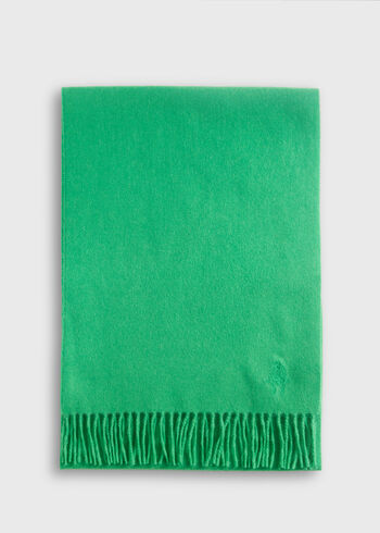 Paul Stuart Cashmere Scarf with Man on the Fence Logo