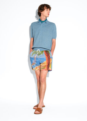 Paul Stuart Beach Scene Swim Trunk