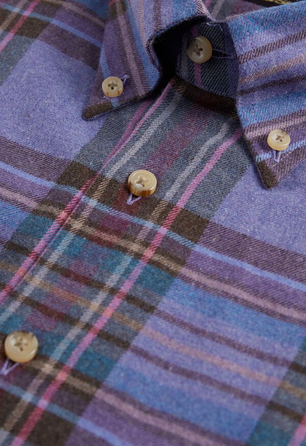 Paul Stuart Exaggerated Plaid Flannel Sport Shirt, image 2