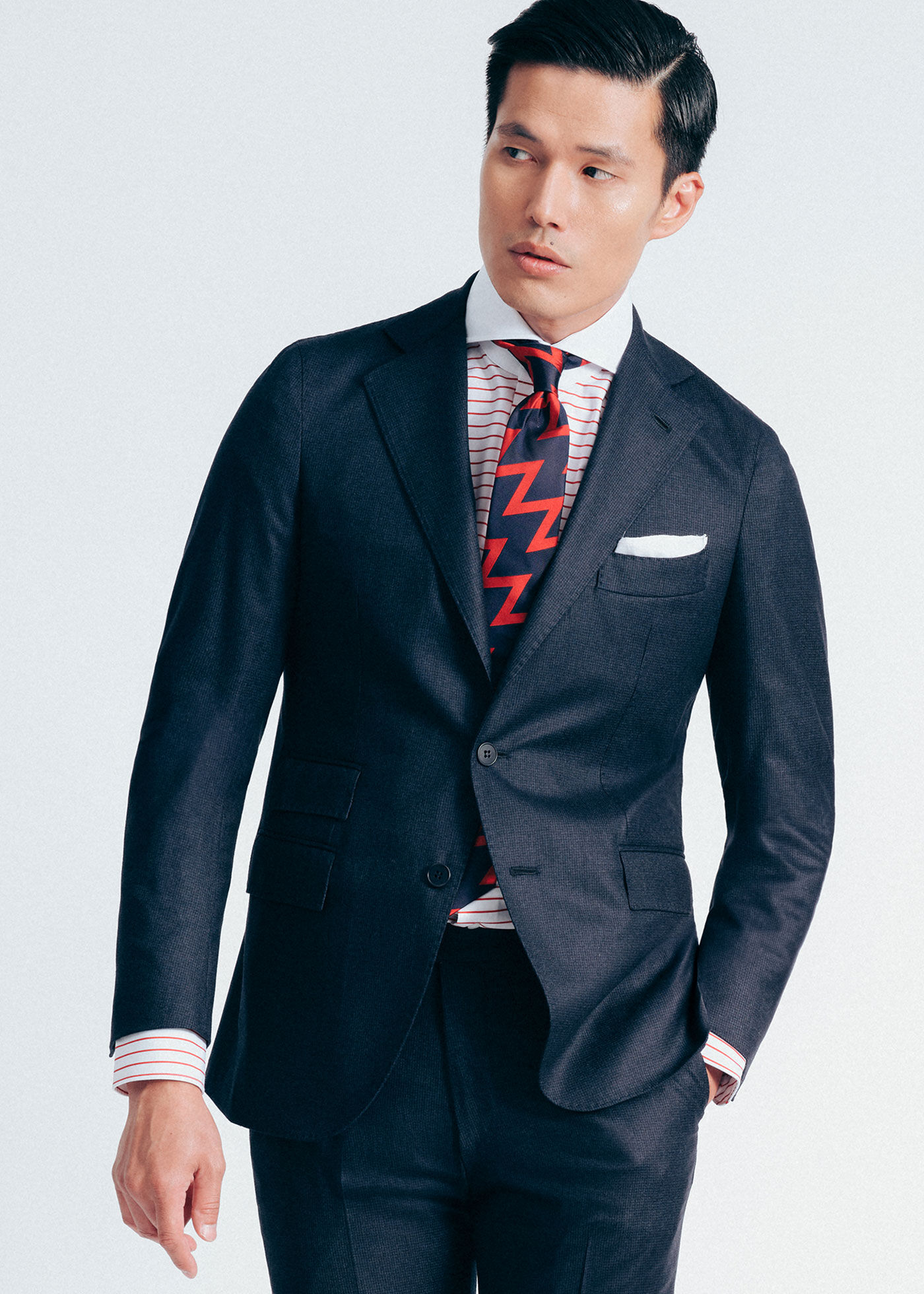 Contrast dress shirt best sale