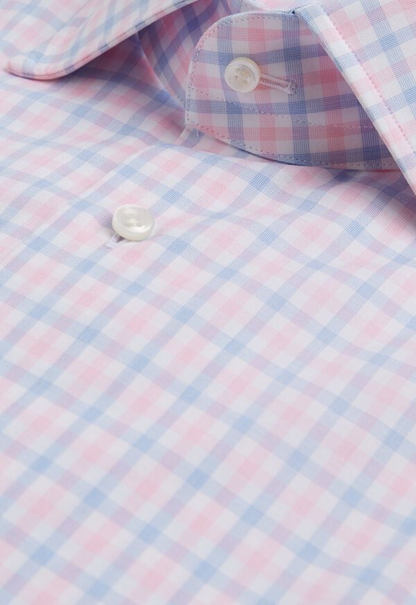 Paul Stuart Pink and White Tattersall Shirt, image 2
