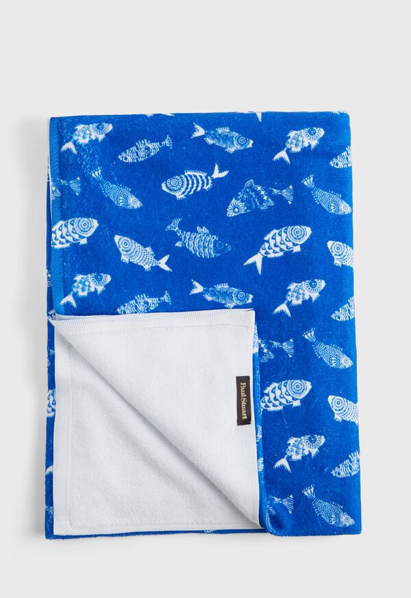Paul Stuart Fish Motif Beach Towel, image 1