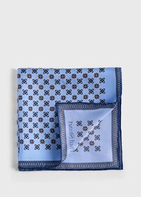 Paul Stuart Printed Silk Medallion Pocket Square, thumbnail 1