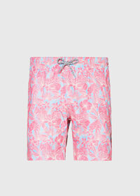 Paul Stuart Coral Floral Print Swim Trunk, thumbnail 1