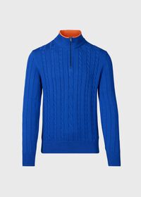 Paul Stuart Quarter Zip Cable Knit Sweater, thumbnail 1