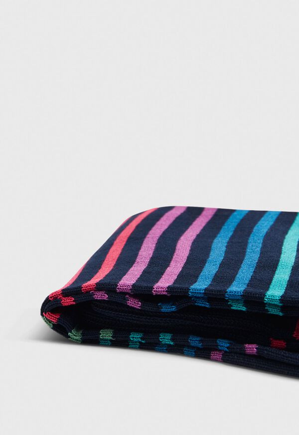 Paul Stuart Multi Color Stripe Crew Sock, image 2