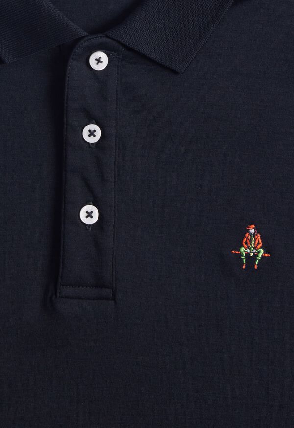 Paul Stuart Pima Interlock Logo Polo, image 2