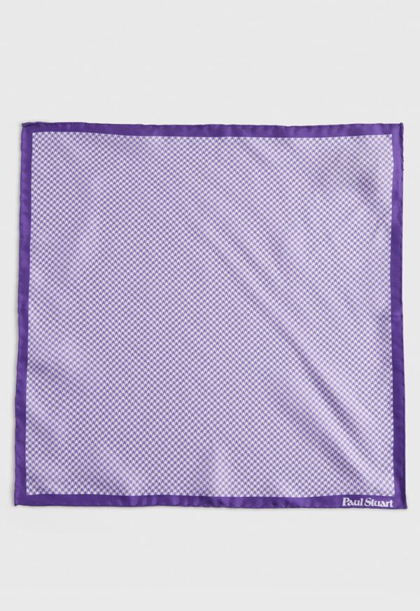 Paul Stuart Printed Silk Houndstooth Pocket Square, image 2