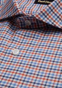 Paul Stuart Mini Check Flannel Sport Shirt, thumbnail 3