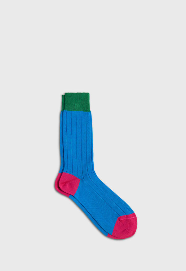 Paul Stuart Mercerized Cotton Ribbed Sock, image 1