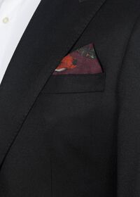 Paul Stuart Armed Fox Print Wool Pocket Square, thumbnail 13