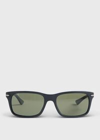 Paul Stuart Persol® Black Sunglasses with Green Lens, thumbnail 1