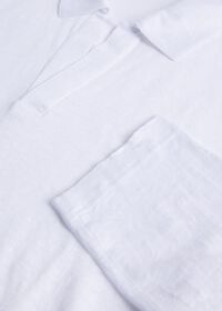 Paul Stuart Long Sleeve Linen Polo, thumbnail 2