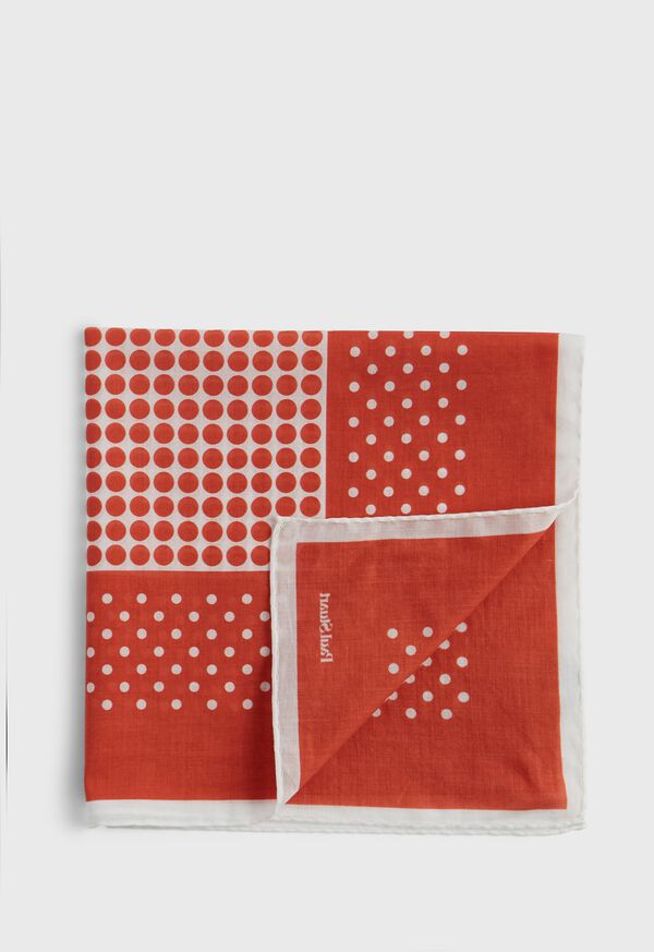 Paul Stuart Polka Dot Pocket Square, image 1
