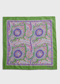 Paul Stuart Silk Twill Paisley Pocket Square, thumbnail 2