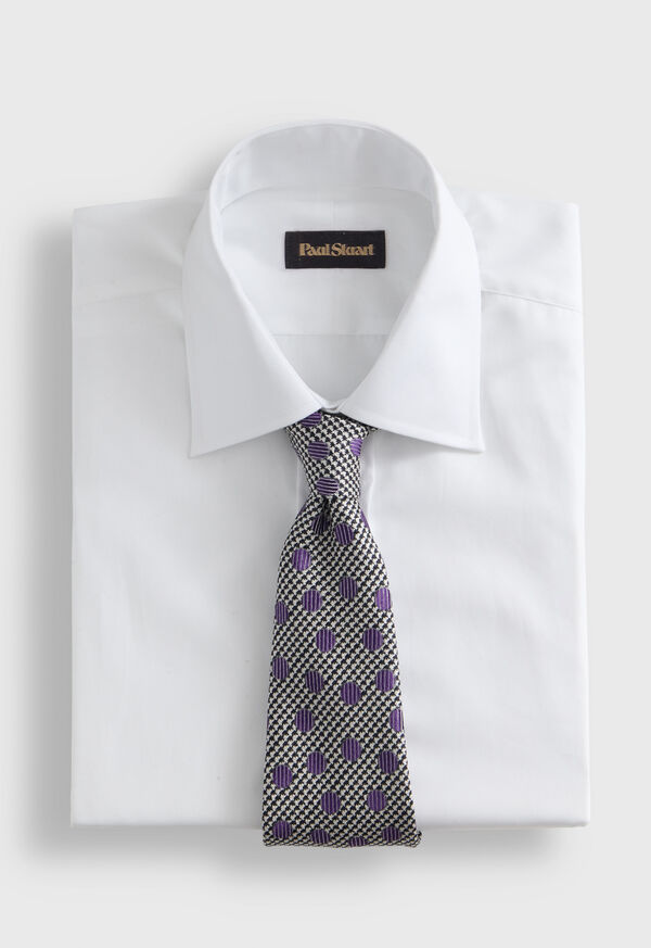 Paul Stuart Circle and Houndstooth Silk Tie, image 2
