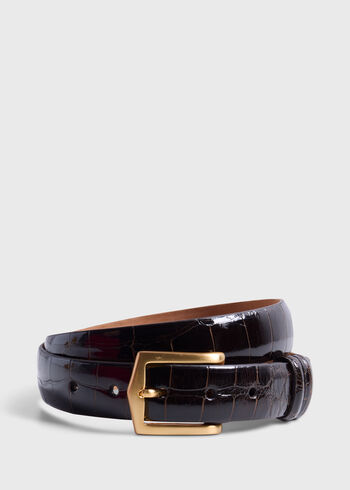 Paul Stuart Glazed Alligator Belt