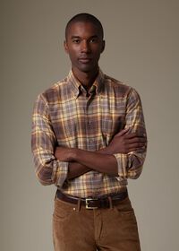 Paul Stuart Flannel Plaid Sport Shirt, thumbnail 2