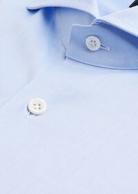 Paul Stuart Solid Blue Dress Shirt, thumbnail 2