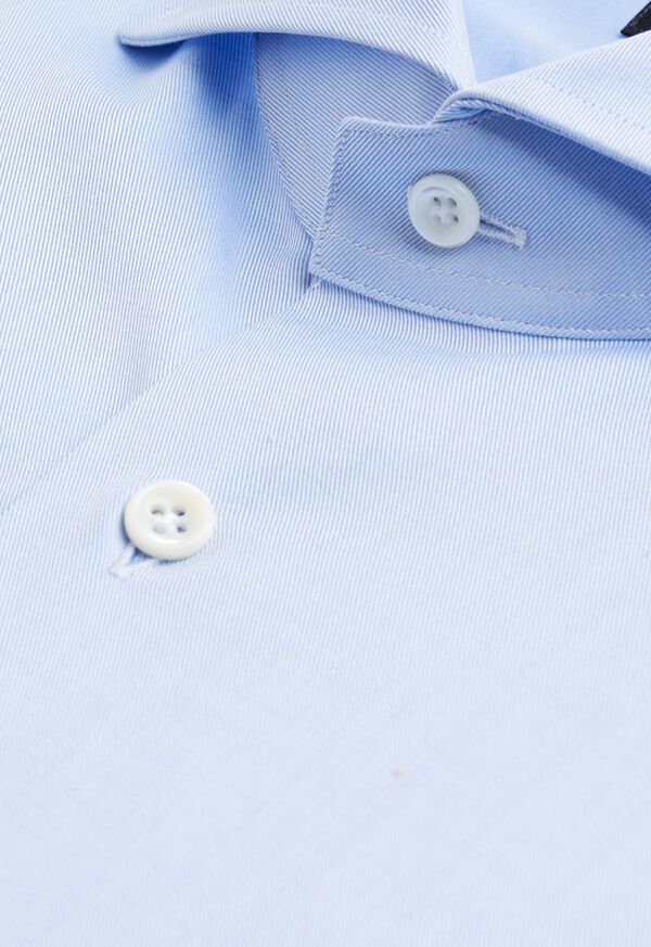 Paul Stuart Solid Blue Dress Shirt, image 2