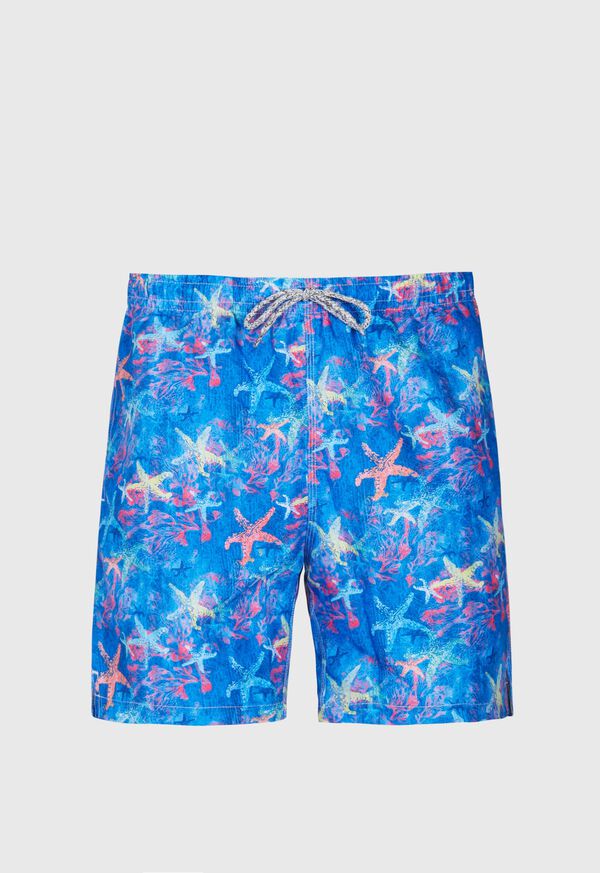 Paul Stuart Starfish Print Swim Trunk, image 1