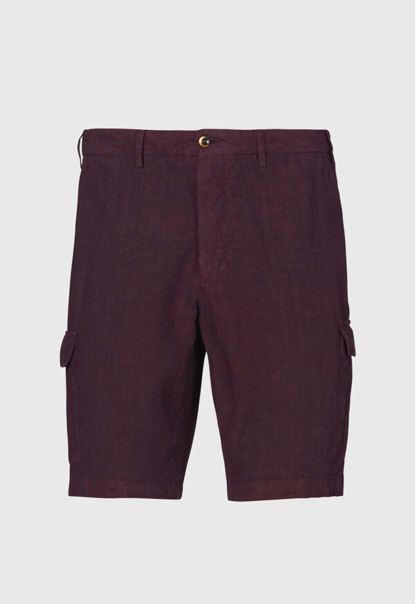 Paul Stuart Linen Stretch Cargo Bermuda Short, image 1