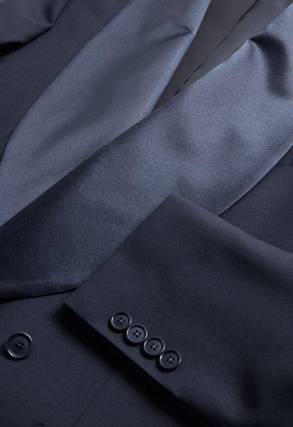 Paul Stuart Double Breasted Satin Shawl Lapel Tuxedo, image 5