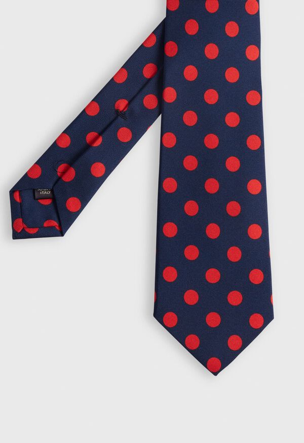 Paul Stuart Printed Silk Large Polka Dot Tie, image 1