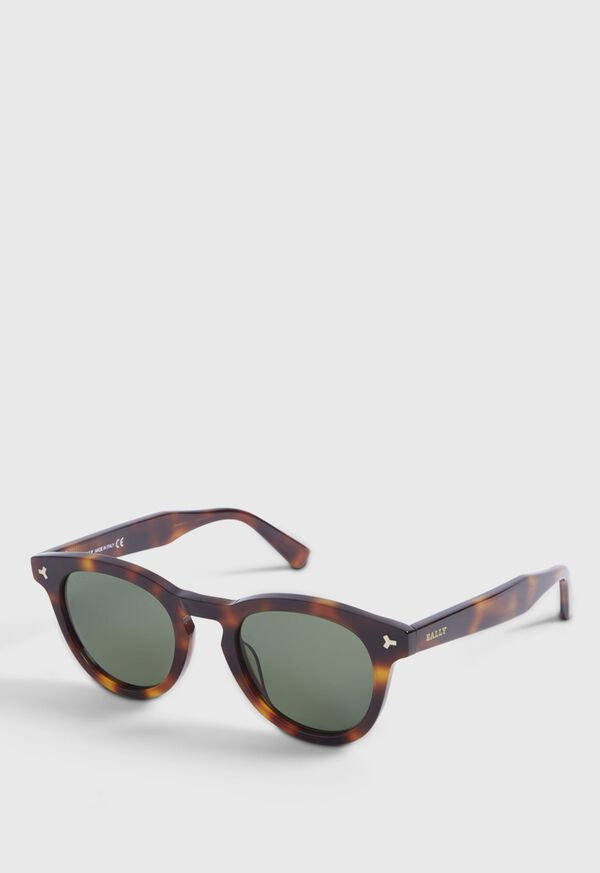 Paul Stuart BALLY Shiny Classic Havana Sunglasses with Green Lens, image 2