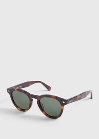 Paul Stuart BALLY Shiny Classic Havana Sunglasses with Green Lens, thumbnail 2