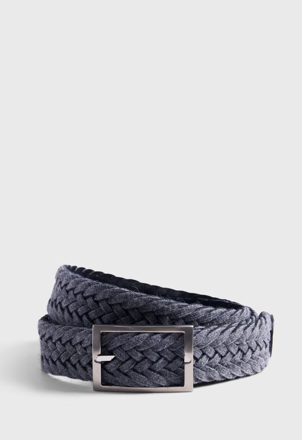 Paul Stuart Woven Suede and Wool Reversible Belt, image 2