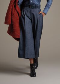 Paul Stuart Wool & Cotton Denim Culotte, thumbnail 3