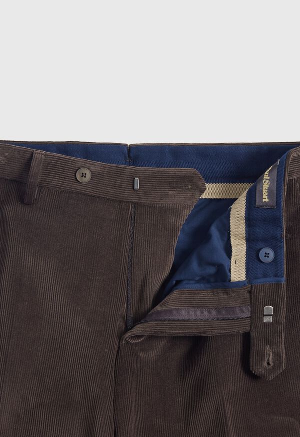 Paul Stuart Suede Trimmed Corduroy Trouser, image 2