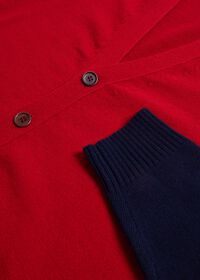 Paul Stuart Wool Colorblock Cardigan, thumbnail 3